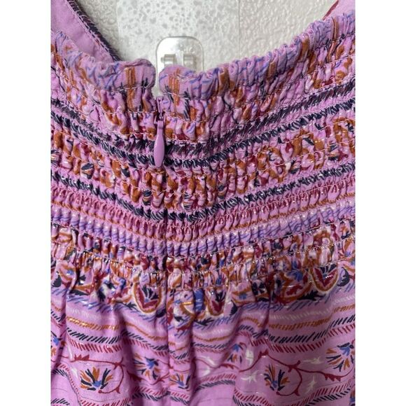 J. Crew Point Sur Size 14 Jumpsuit Romper Wide Leg Crop Pink Paisley Cotton - Picture 8 of 16